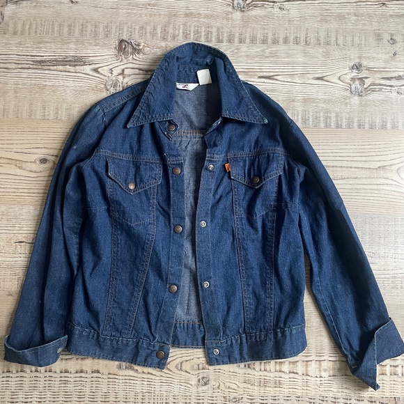 VINTAGE LEVIS DEMIN JACKET SMALL HONDA BIKER PATCH - Picture 2 of 4